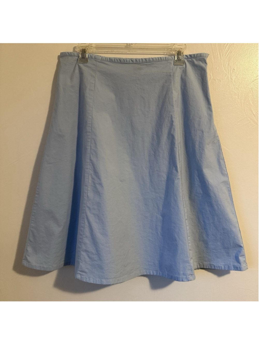 GAP Y2K Baby Blue A-Line Knee Length Skirt Size 12 Cotton